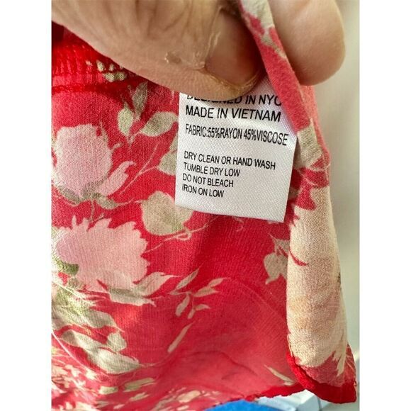 Yumi Kim Red Floral One Shoulder Dress - Picture 6 of 9